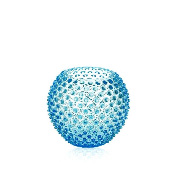 Vase - Hobnail Globe 18cm, Azur