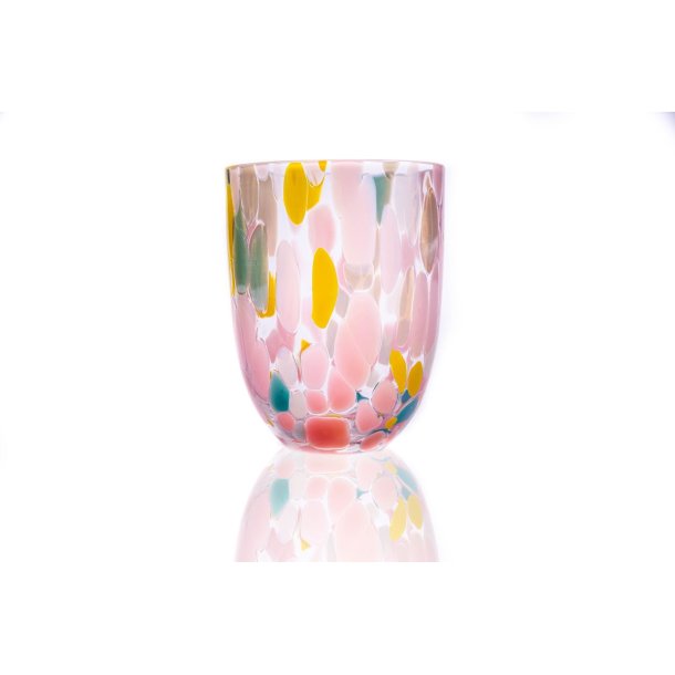 Glas - Big Confetti Tumbler (Rosa, Gul, Turkis, Bl &amp; Grn)